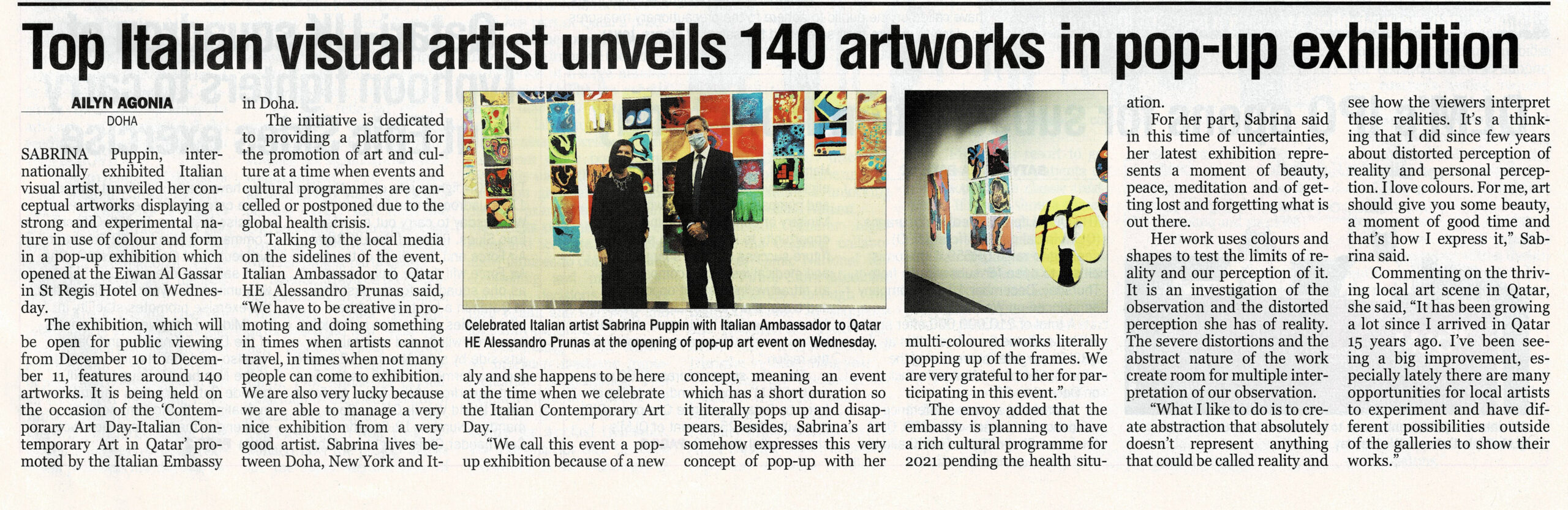 Top Italian visual artist unveils 140 artworks in pop-up exhibition