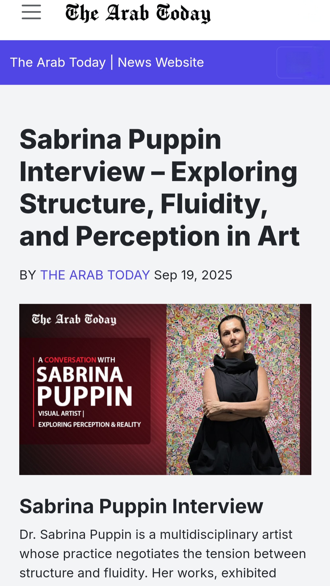 Sabrina Puppin Interview – Exploring Structure, Fluidity, and Perception in Art
