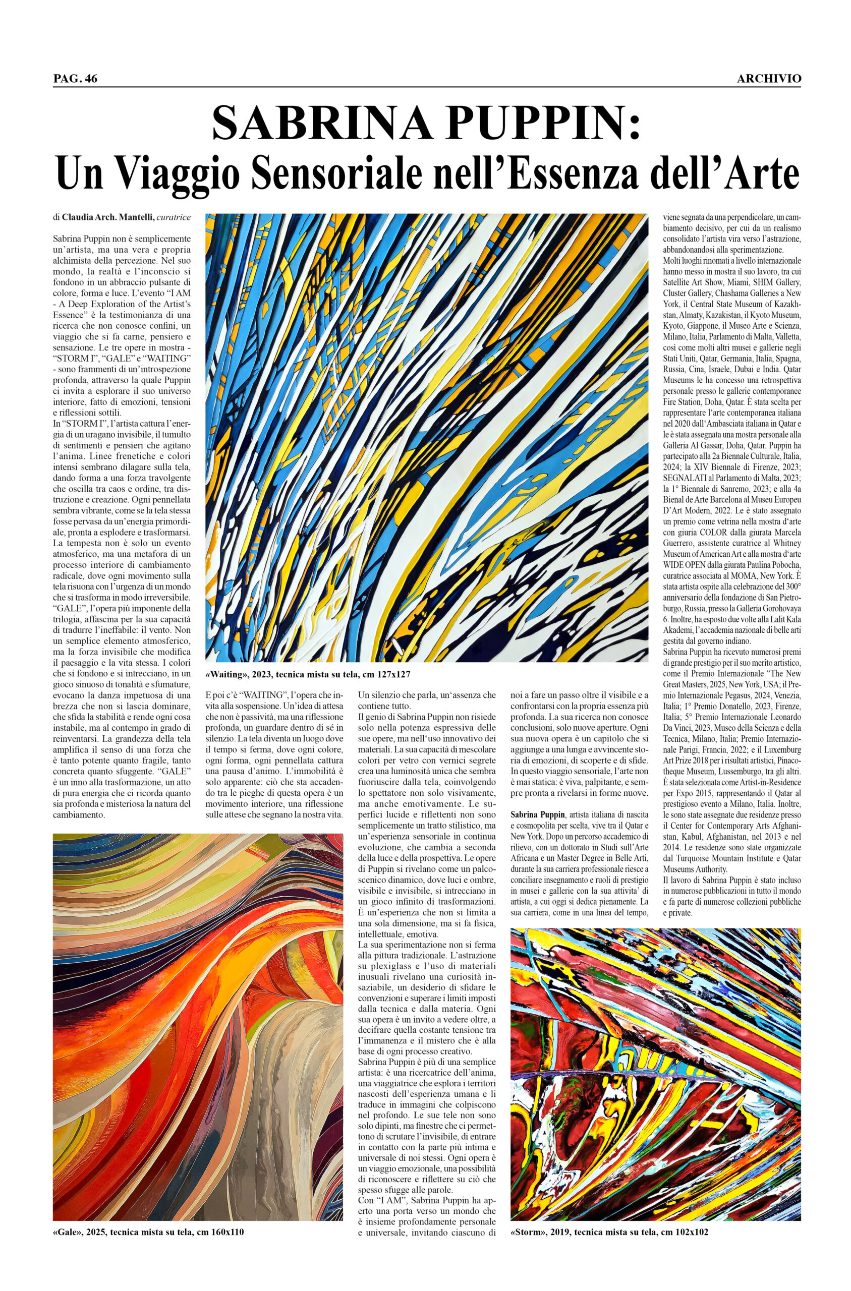 Sabrina Puppin – Un Viaggio Sensoriale nell’Essenza dell’Arte