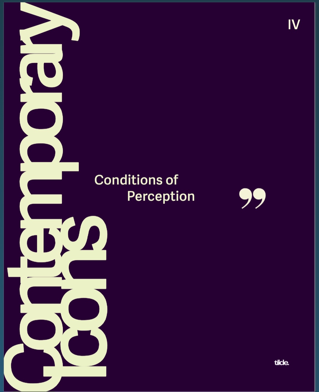 Contemporary Icons – Conditions of Perception